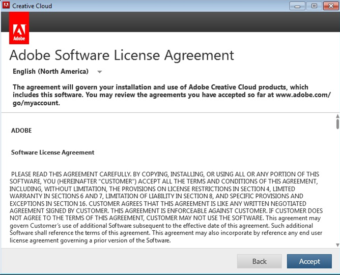 accept end user agreement adobe